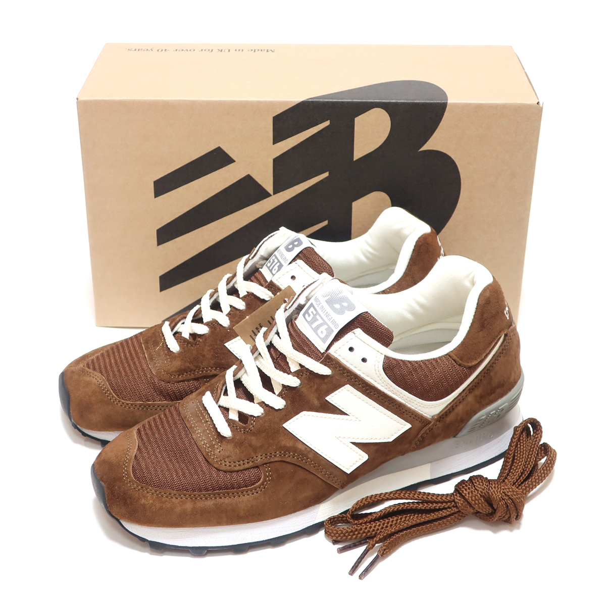 NEW BALANCE OU576BRN BROWN SUEDE US8.5 26.5cm MADE IN UK M576 ENGLAND ( ニューバランス 576 スウェード ブラウン 茶色 UK製 )_画像1