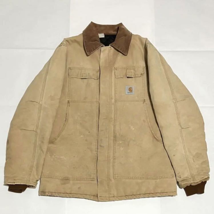 【大人気】Carhartt　カーハート　ダックジャケット　キルティング　ブランドロゴ　オーバーサイズ　ビッグシルエット　中綿　VINTAGE　90s_画像2