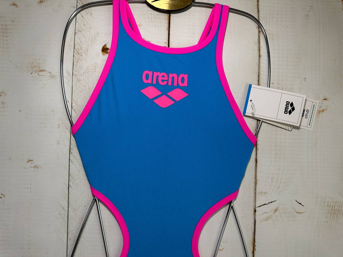 即決】Arena アリーナ 女性用 競泳水着 Big Logo Turquoise／Pink USA26_画像3