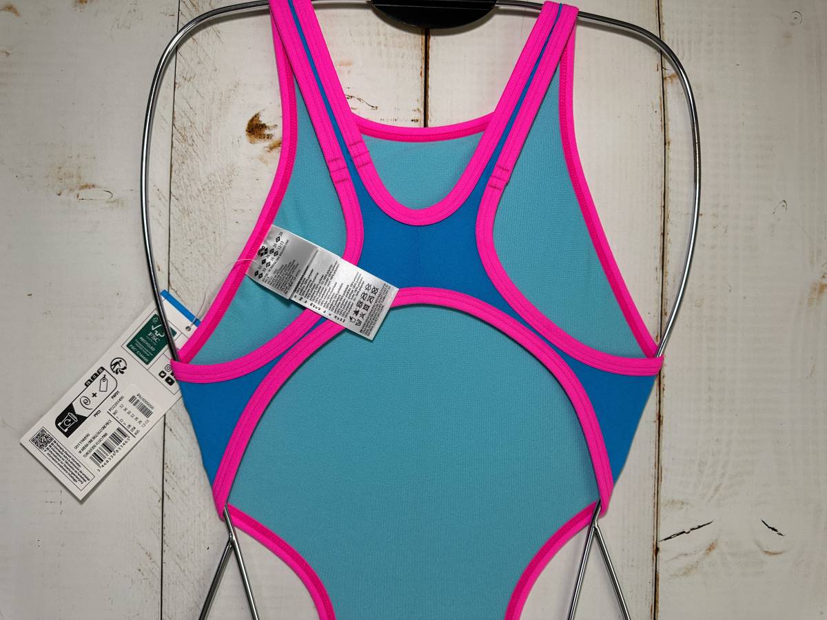 即決】Arena アリーナ 女性用 競泳水着 Big Logo Turquoise／Pink USA26_画像6