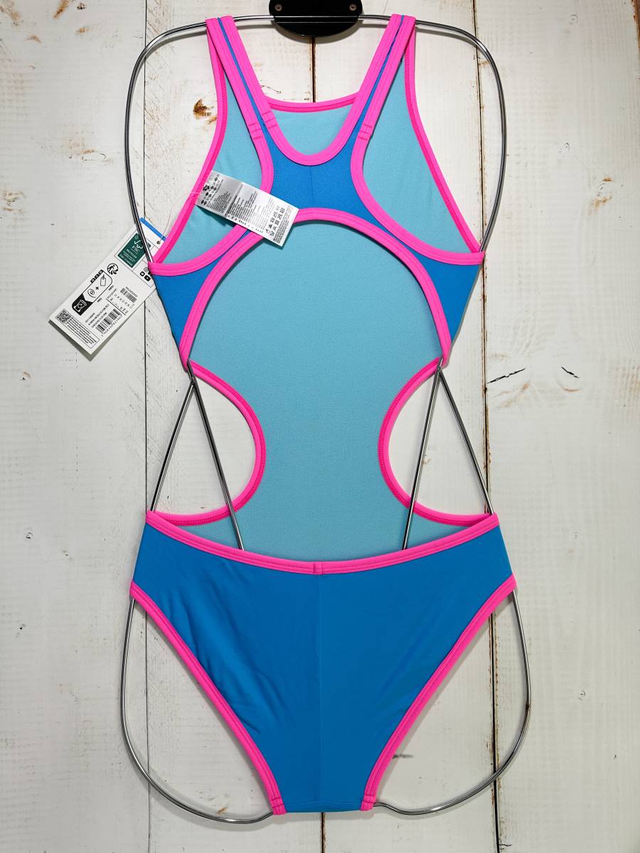 即決】Arena アリーナ 女性用 競泳水着 Big Logo Turquoise／Pink USA26_画像4
