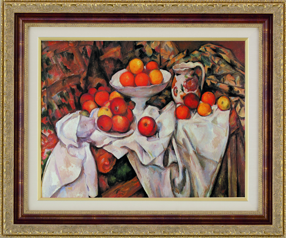 絵画 額装絵画 ポール・セザンヌ 「りんごとオレンジ」 世界の名画シリーズ サイズ P12