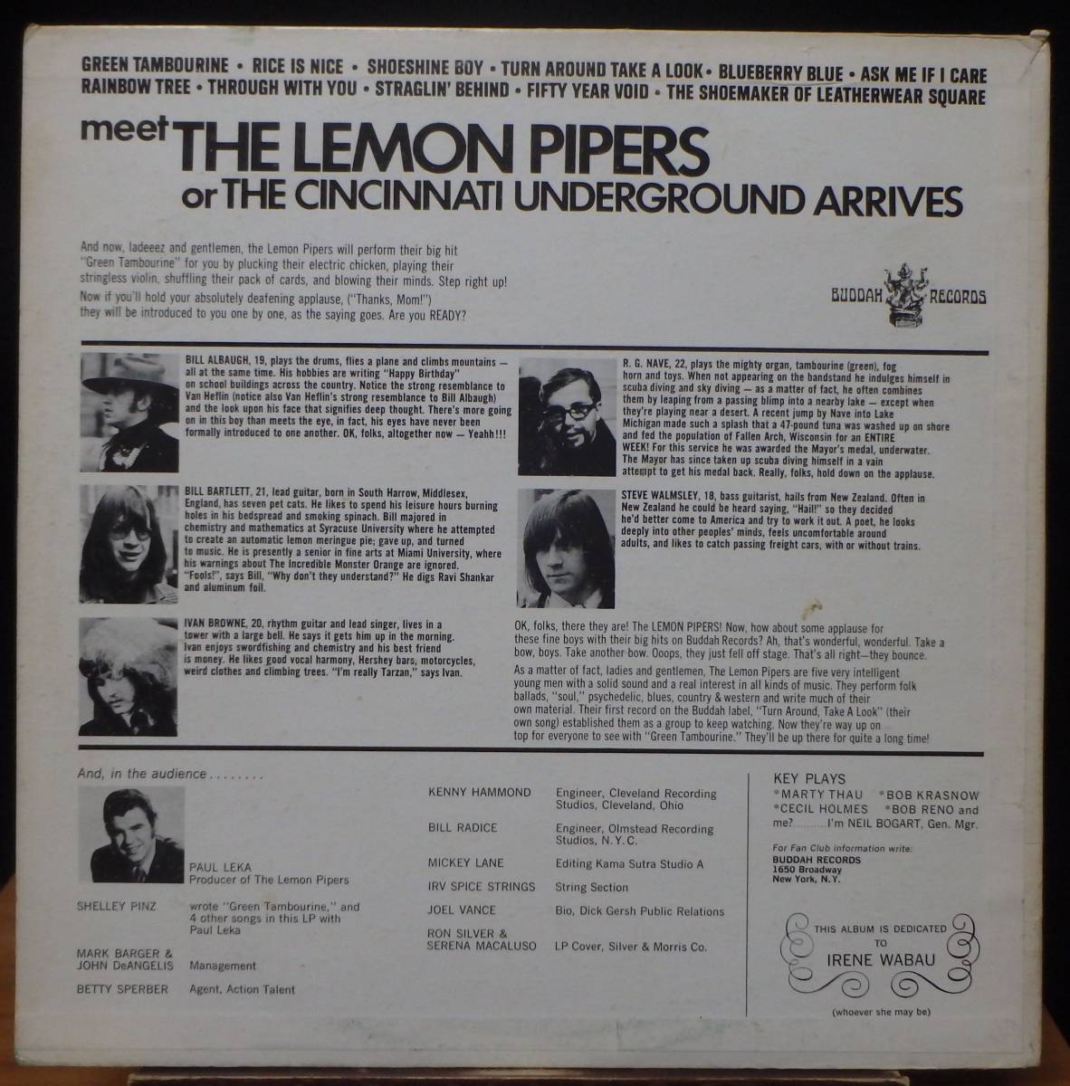 【MP081】THE LEMON PIPERS 「Green Tambourine」, 68 US Original　★サイケデリック・ロック/バブルガム・ポップ_画像2