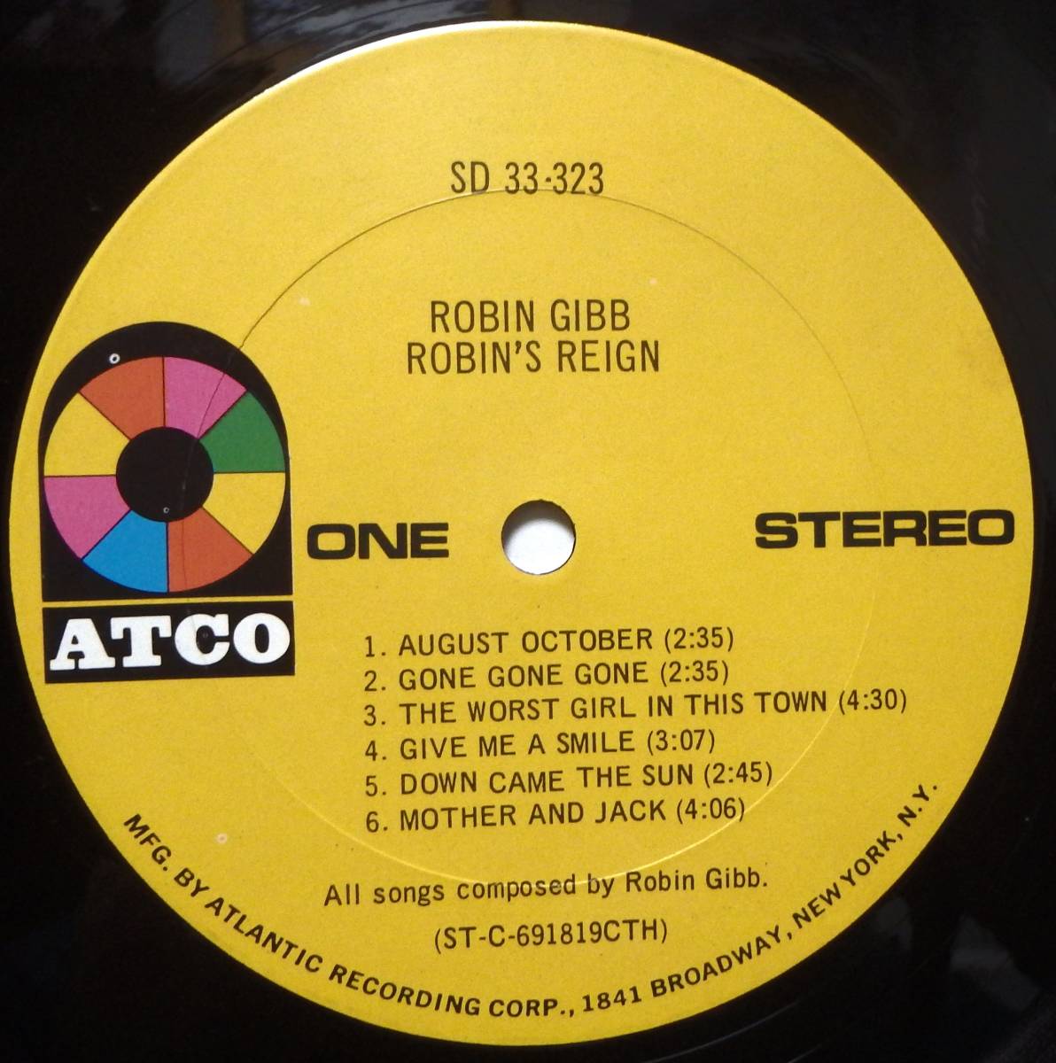 【MP047】ROBIN GIBB 「Robin's Reign」, 70 US Original　★ソフト・ロック_画像4