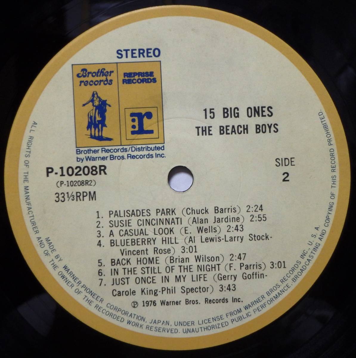 【MP013】THE BEACH BOYS 「15 Big Ones (偉大なる15年)」, 76 JPN 初回盤　★サーフ/ロックンロール/ポップ・ロック_画像7