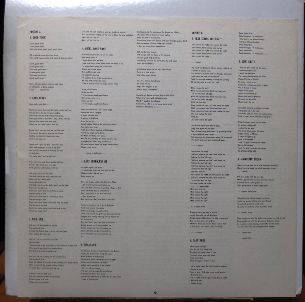 【MP015】THE BEACH BOYS 「L.A. (Light Album) ライト・アルバム」, 79 JPN 初回盤　★ポップ・ロック/ソフト・ロック_画像4