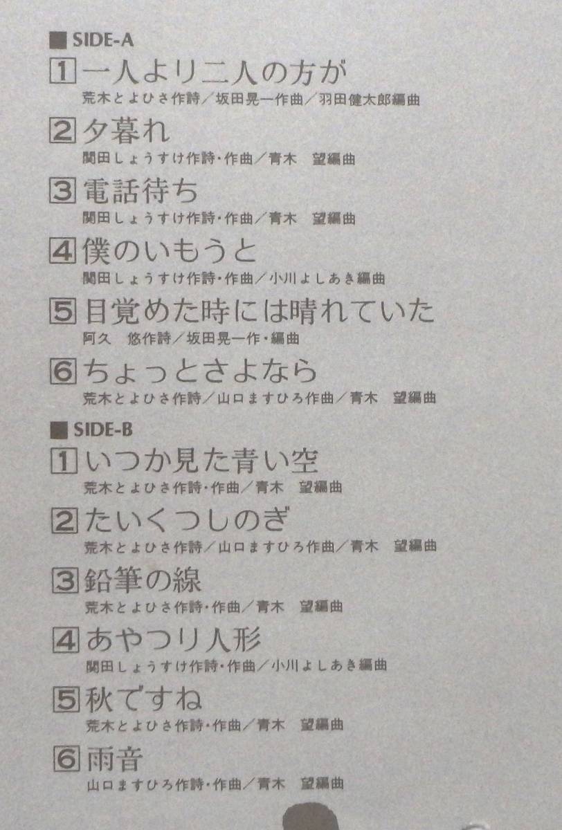 【JM096】伝書鳩 「目覚めた時には晴れていた」, 76 JPN 白ラベル見本盤/初回盤　★フォーク/テレサ・テン_画像3