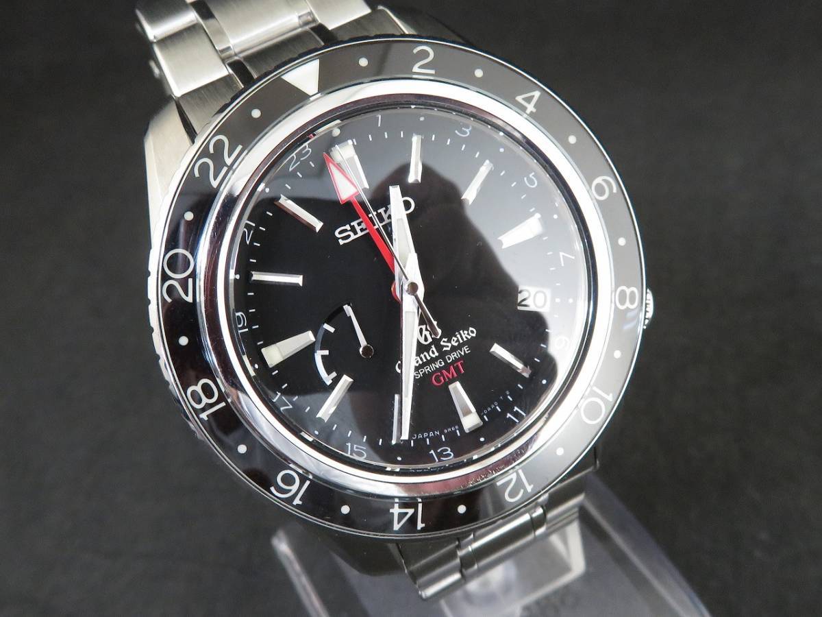 美品　セイコー SEIKO グランドセイコー GS スプリングドライブ GMT メンズ腕時計 SBGE001 9R66-0AA0　動作品_画像1