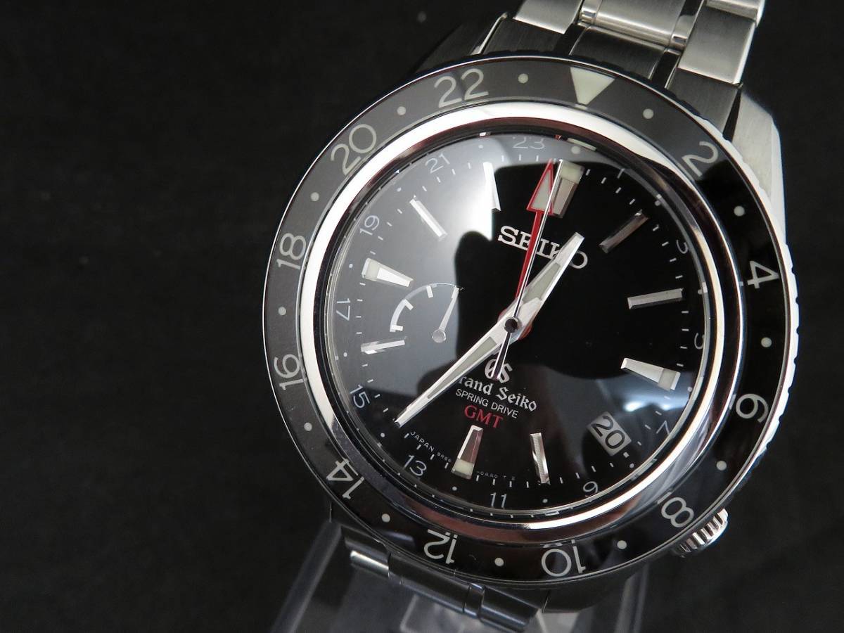 美品　セイコー SEIKO グランドセイコー GS スプリングドライブ GMT メンズ腕時計 SBGE001 9R66-0AA0　動作品_画像5