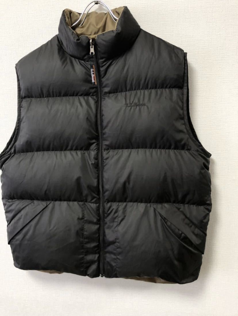 お買得】 エルエルビーン 黒 L VEST DOWN VINTAGE L.L.BEAN 90's