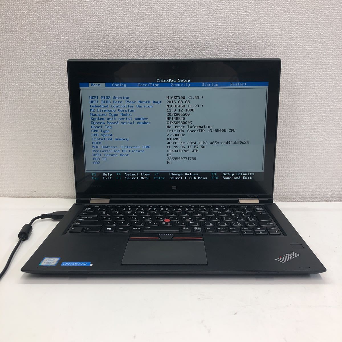 lenovo Thinkpad ×260 メモリ4GB SSD256GB-