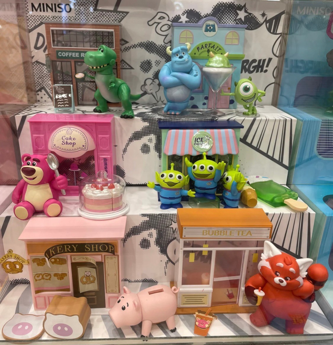 MINISO ディズニー  ピクサー トイストーリー美食の町フィギュアフィギュア ６個入りアソートボックスの画像1