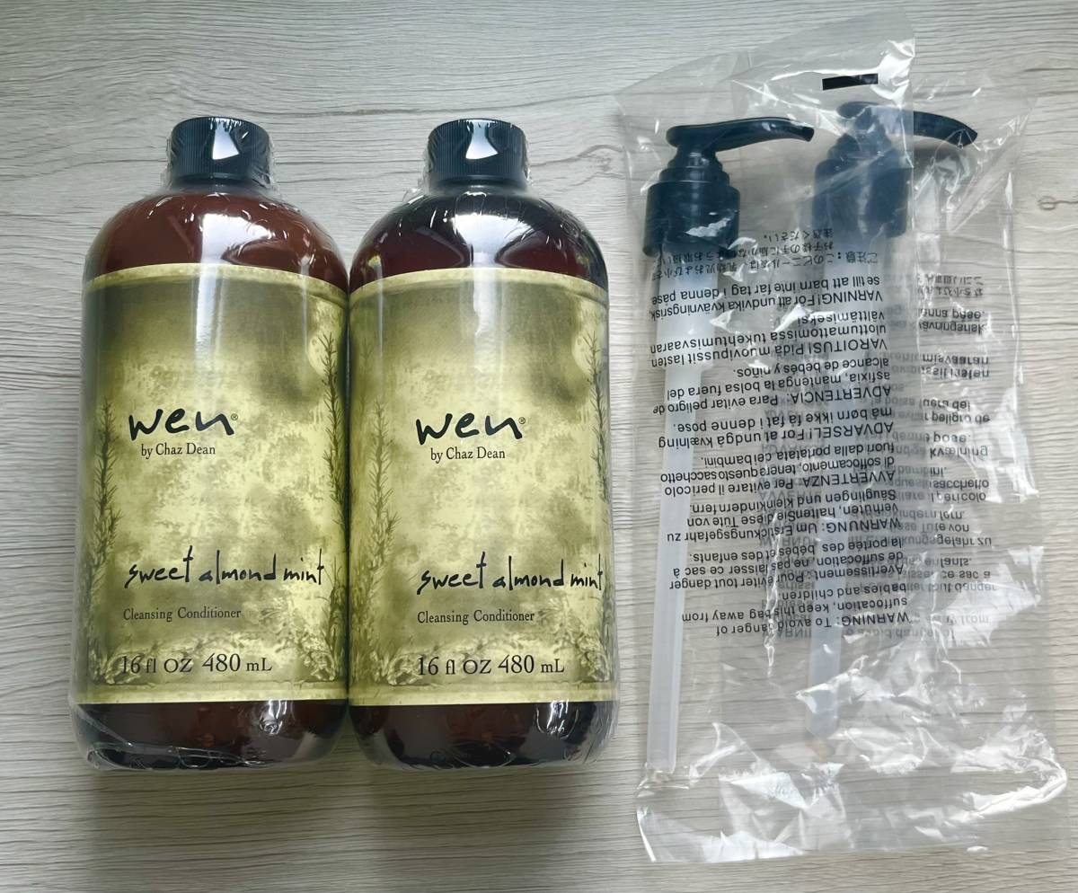 【送料無料】Wen ウェン クレンジングコンディショナー [アーモンド] 480ｍl×2本セット【ポンプ付】②