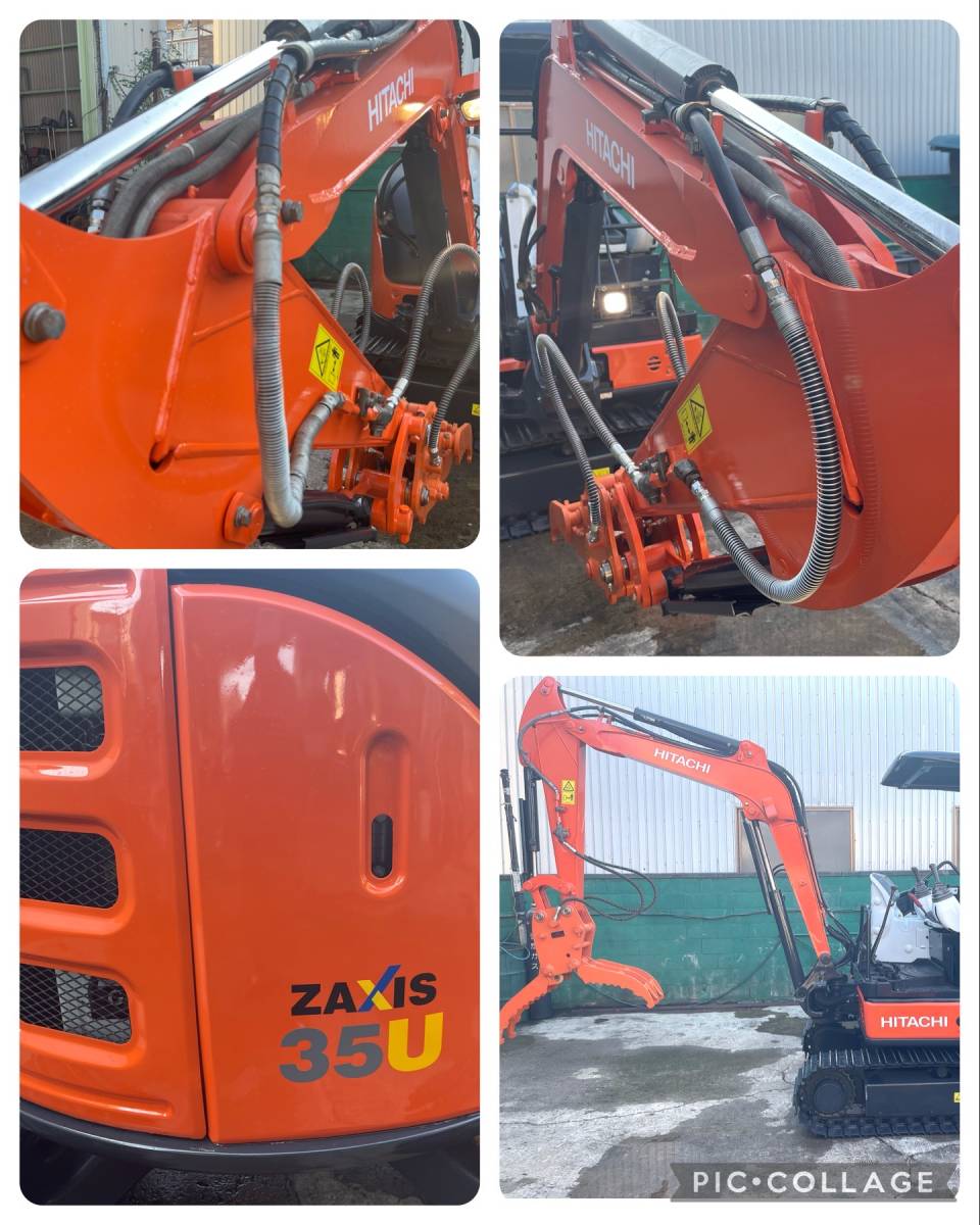 HITACHIー ユンボ　ディーゼル車　HITACHI ZAXIS ZX35U-5A 油圧ハサミ 2017YEAR_画像5