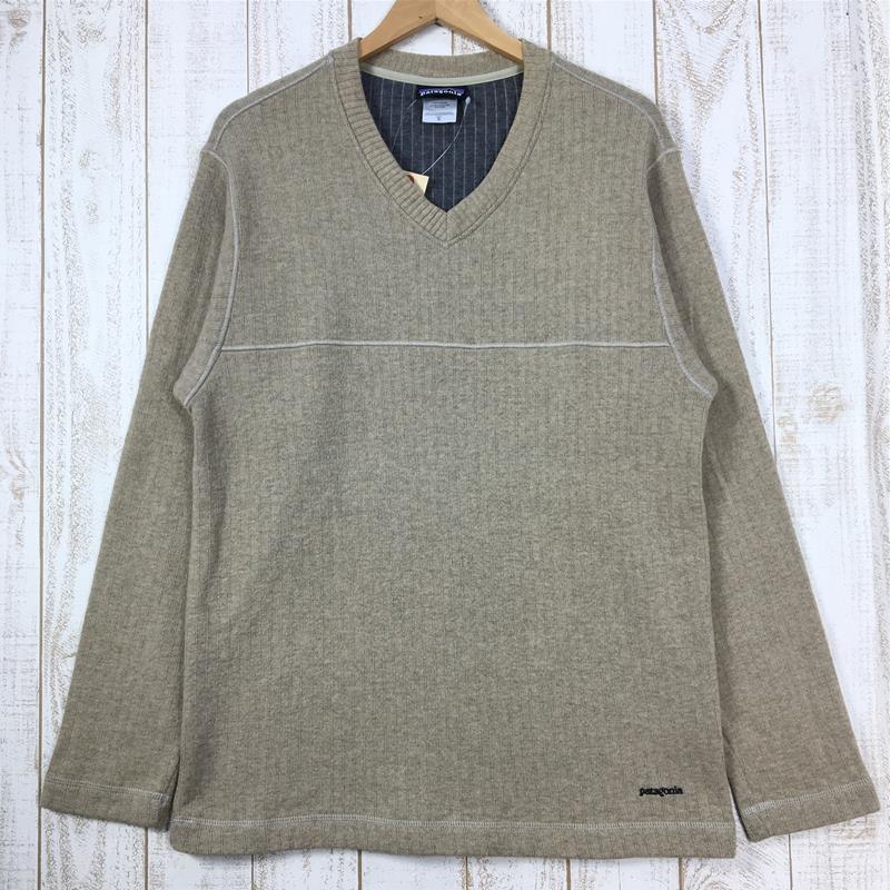 MENs M パタゴニア 2003 チャンネル ウール Vネック セーター Channel Wool V-Neck Sweater 生産終了モデル