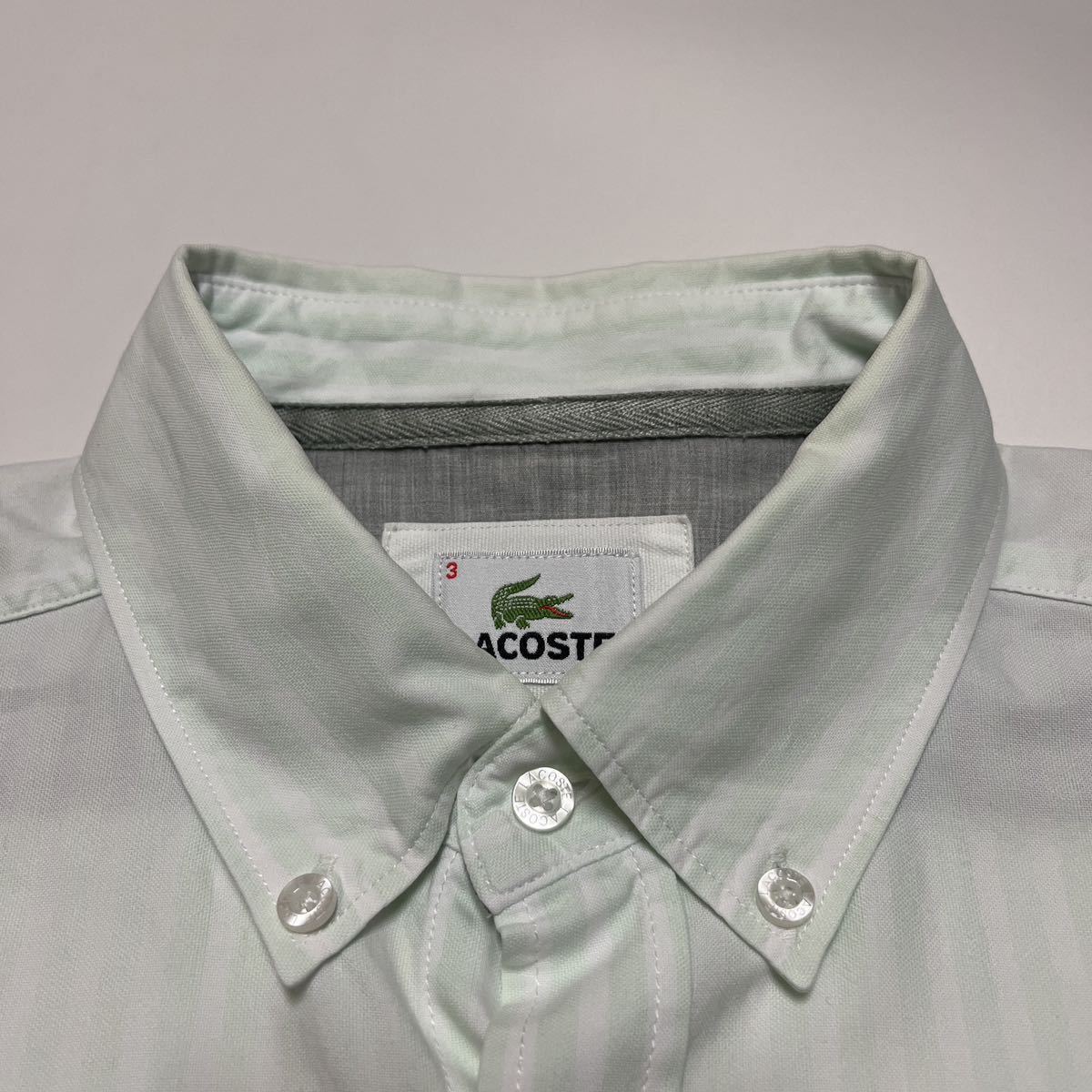 LACOSTE ラコステ ストライプOX長袖シャツ オックスフォードシャツ 3_画像3