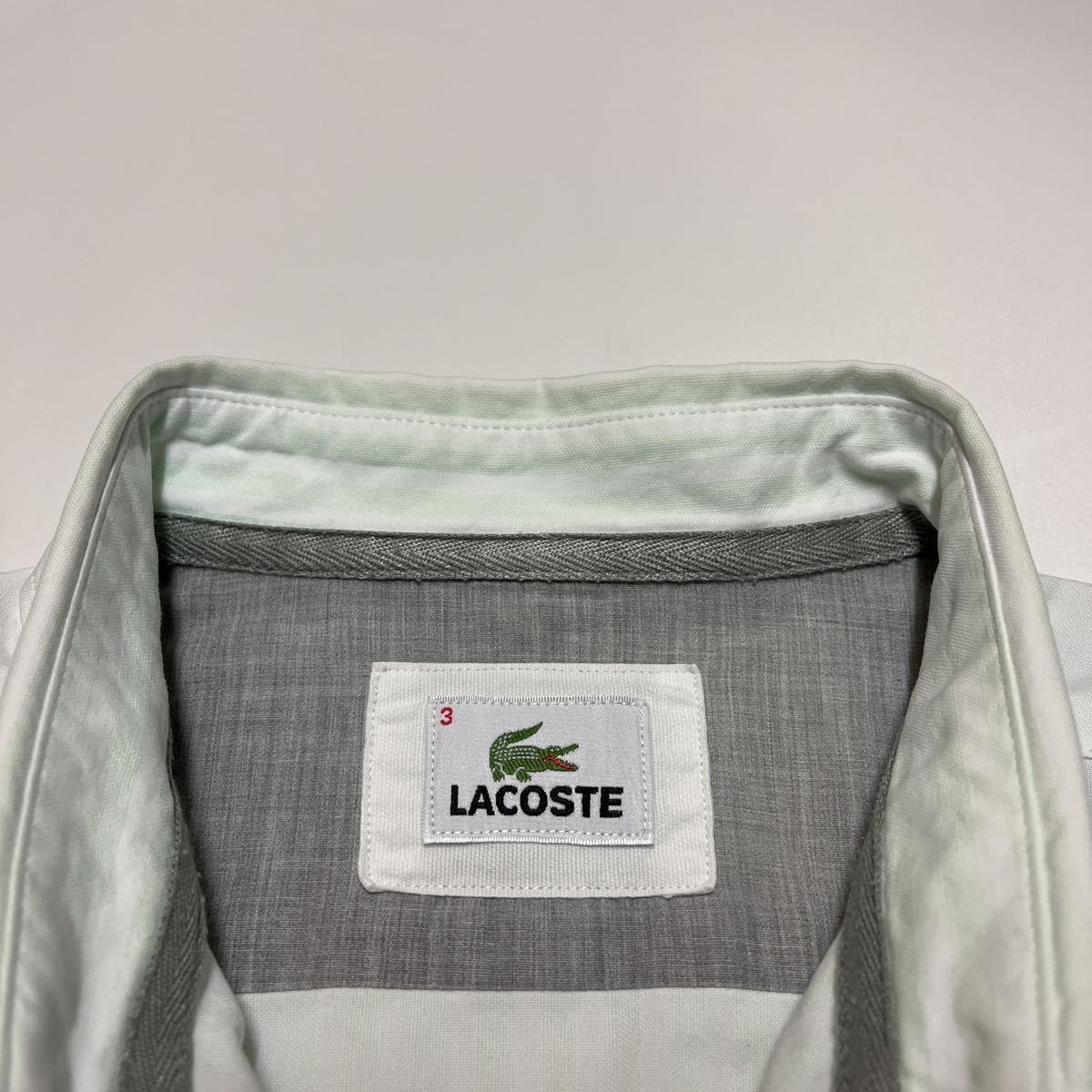 LACOSTE ラコステ ストライプOX長袖シャツ オックスフォードシャツ 3_画像7