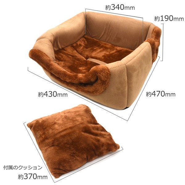 キャットハウス ペット用ベッド ドーム型 クッション型 2WAY 犬用 猫用 ふかふか 秋 冬 あたたかい ベッド かまくら型 ペットハウス_画像7