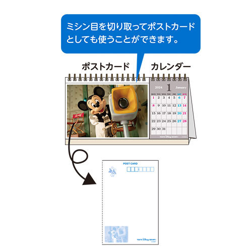 【送料無料】 TDR 2024年 実写 卓上 カレンダー ディズニー リゾート 未開封 ミッキー 40周年 ミニー_画像6