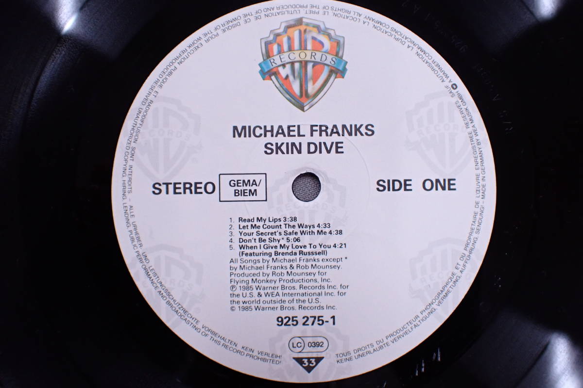 LPレコード Michael Franks 3点セット マイケル・フランクス Skin dive 925 275-1 The art of tea MS2230 Burchfield nines BSK3167 Z09073_画像4