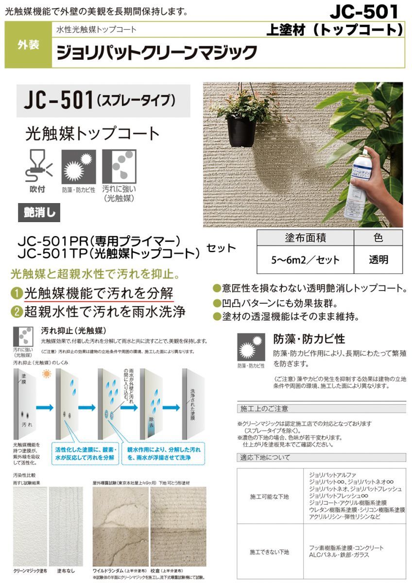 ジョリパットクリーンマジック JC-501 600gセット【メーカー直送便/代引不可】アイカ工業 外装 上塗材 Z01_画像2