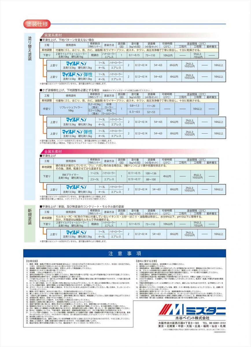 マイルドSi 濃色 15kgセット【メーカー直送便/代引不可】水谷ペイント 内外壁用 塗料Z03_画像3