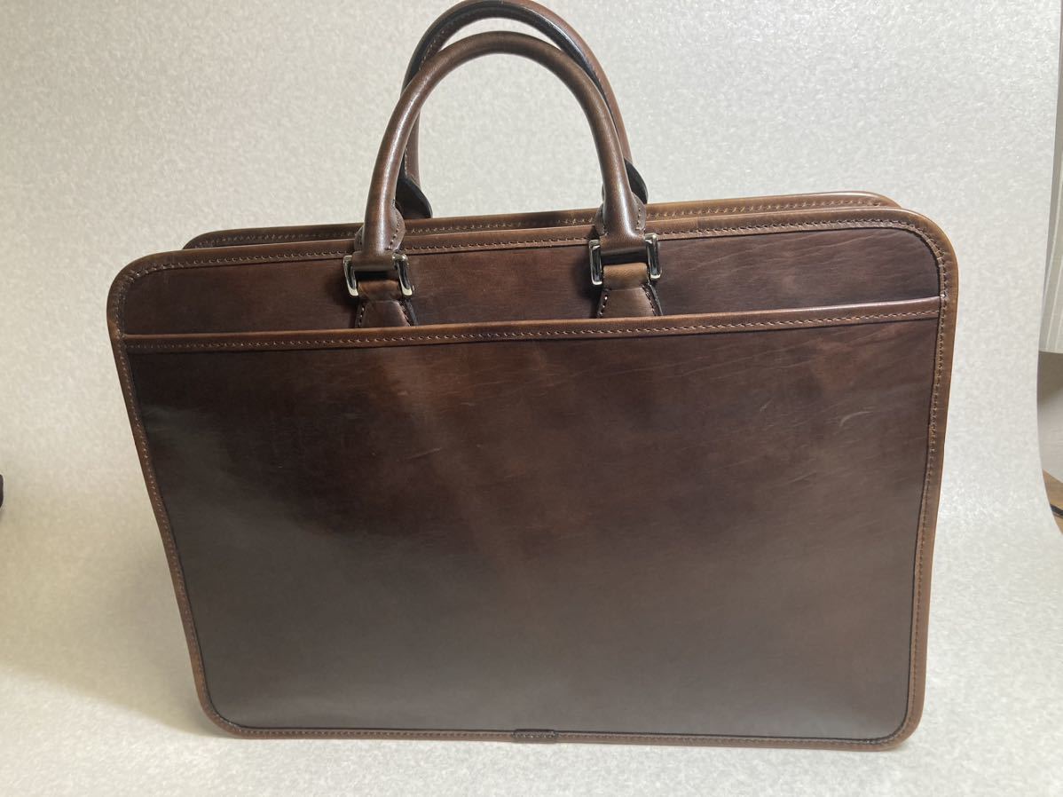  new goods ji* warm sk rough tsumanifak tea -( day ) briefcase scorching tea hand dyeing LAGUNA DERBY horse leather regular price 17.6 ten thousand jpy 