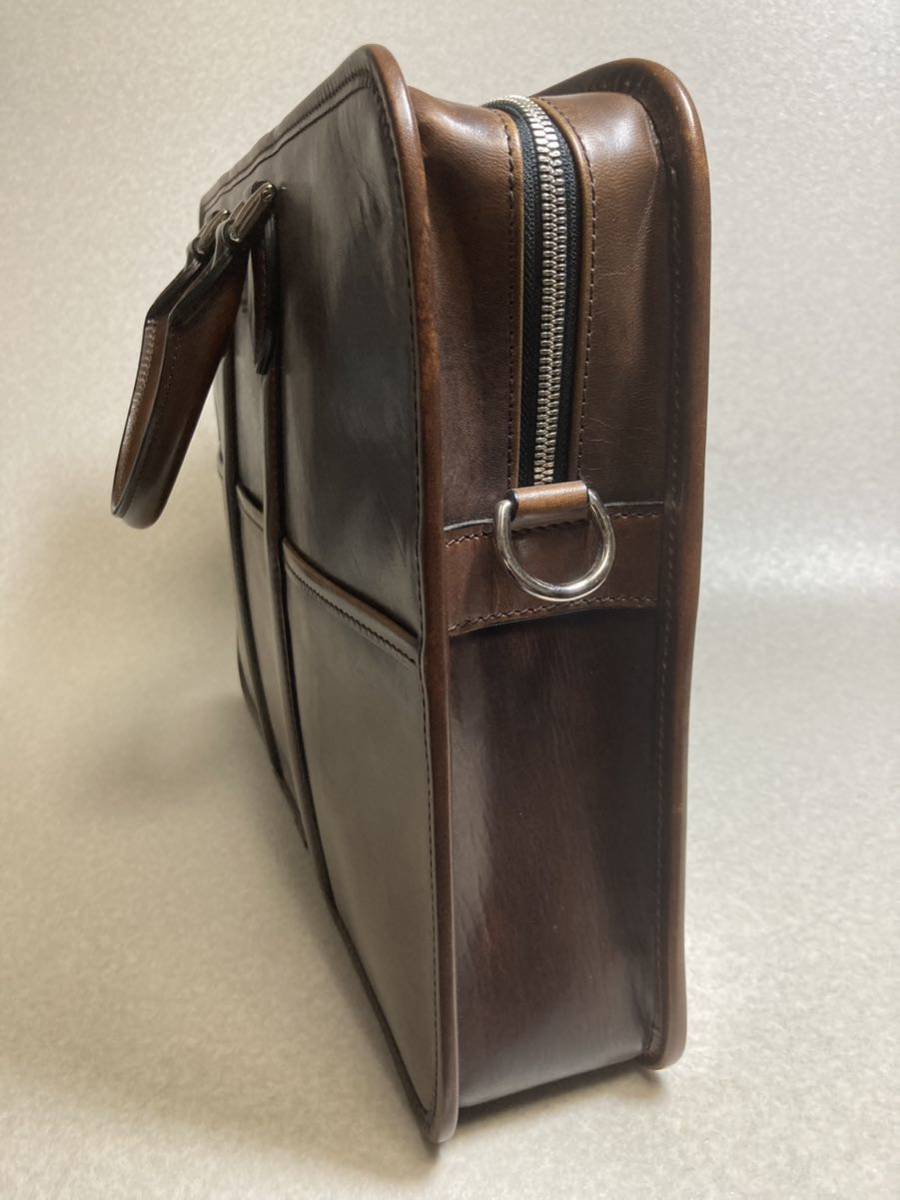  new goods ji* warm sk rough tsumanifak tea -( day ) briefcase scorching tea hand dyeing LAGUNA DERBY horse leather regular price 17.6 ten thousand jpy 