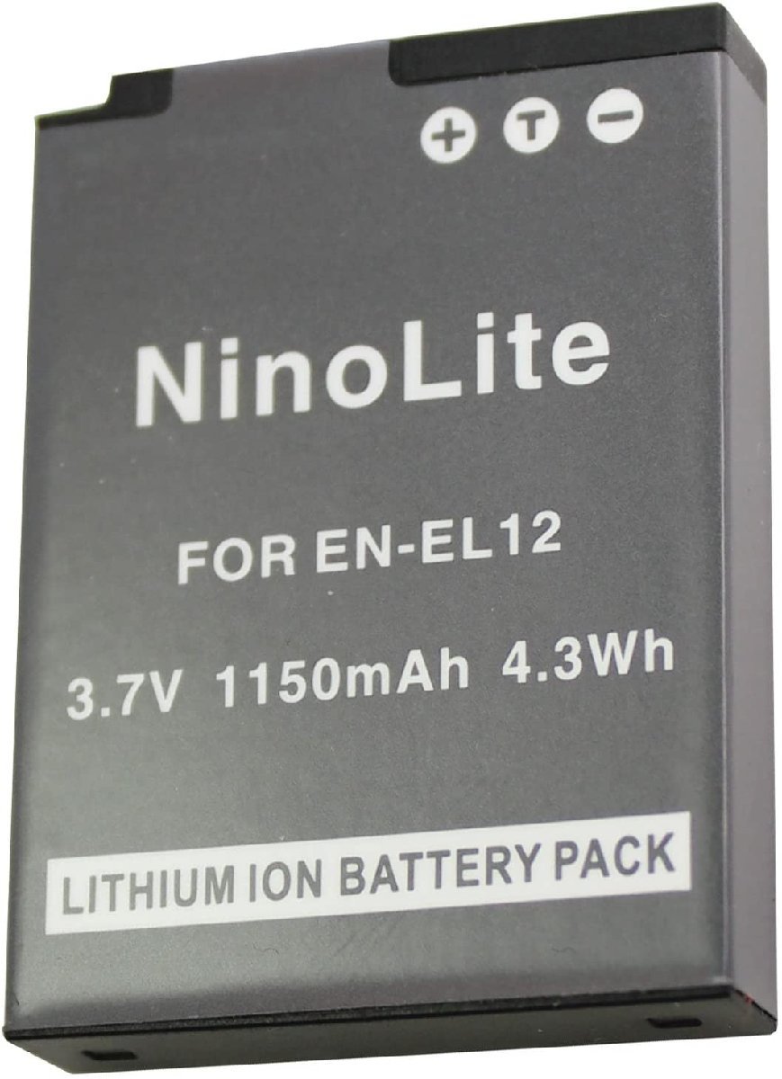 27●Nikon ニコン EN-EL12 互換バッテリー COOLPIX S1100pj S1000pj S800c S710 S640 S630 S620 S610 S610c S70 S31 P340 等 MH65P 対応_画像1