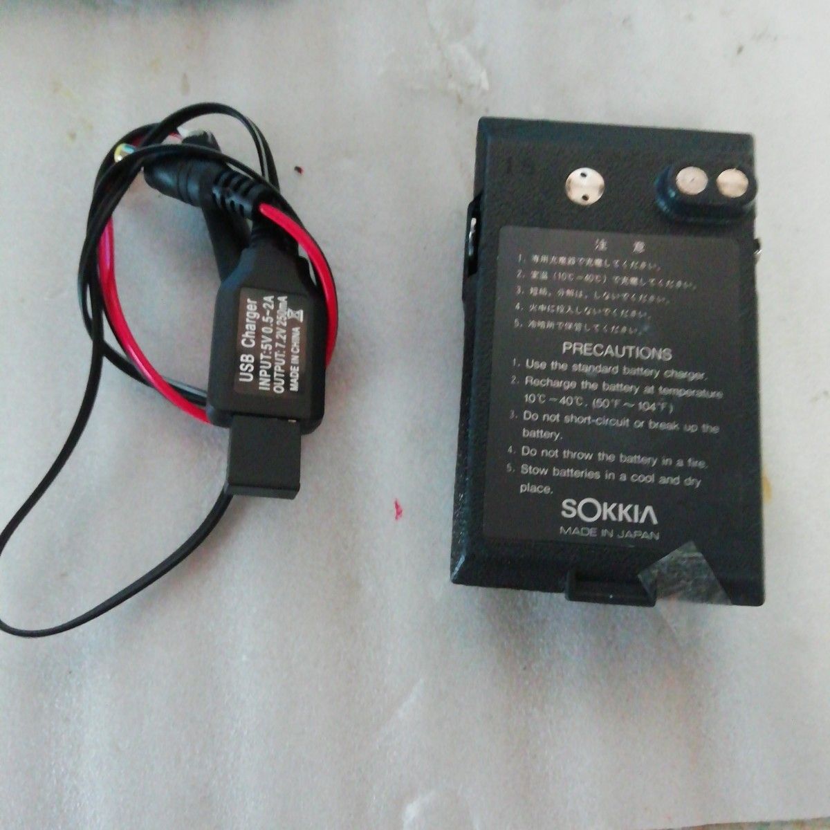 測量機器ソキアトータルステーション用充電池BDC18リフレッシュ品（改造あり）