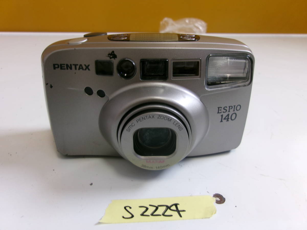 (S-2224)PENTAX コンパクトカメラ ESPIO 140 簡易動作確認済み ※シャッター、フラッシュOK 現状品_画像1