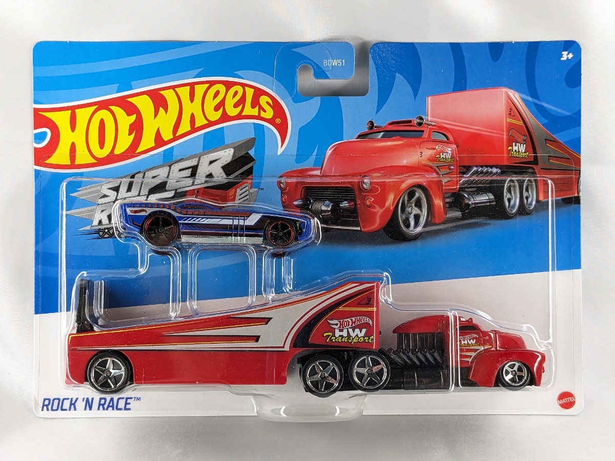 US版 ホットウィール スーパーリグ ロックアンドレース トランスポート トレーラー Hot Wheels Super rigs ROCK N RACE BDW51_画像6