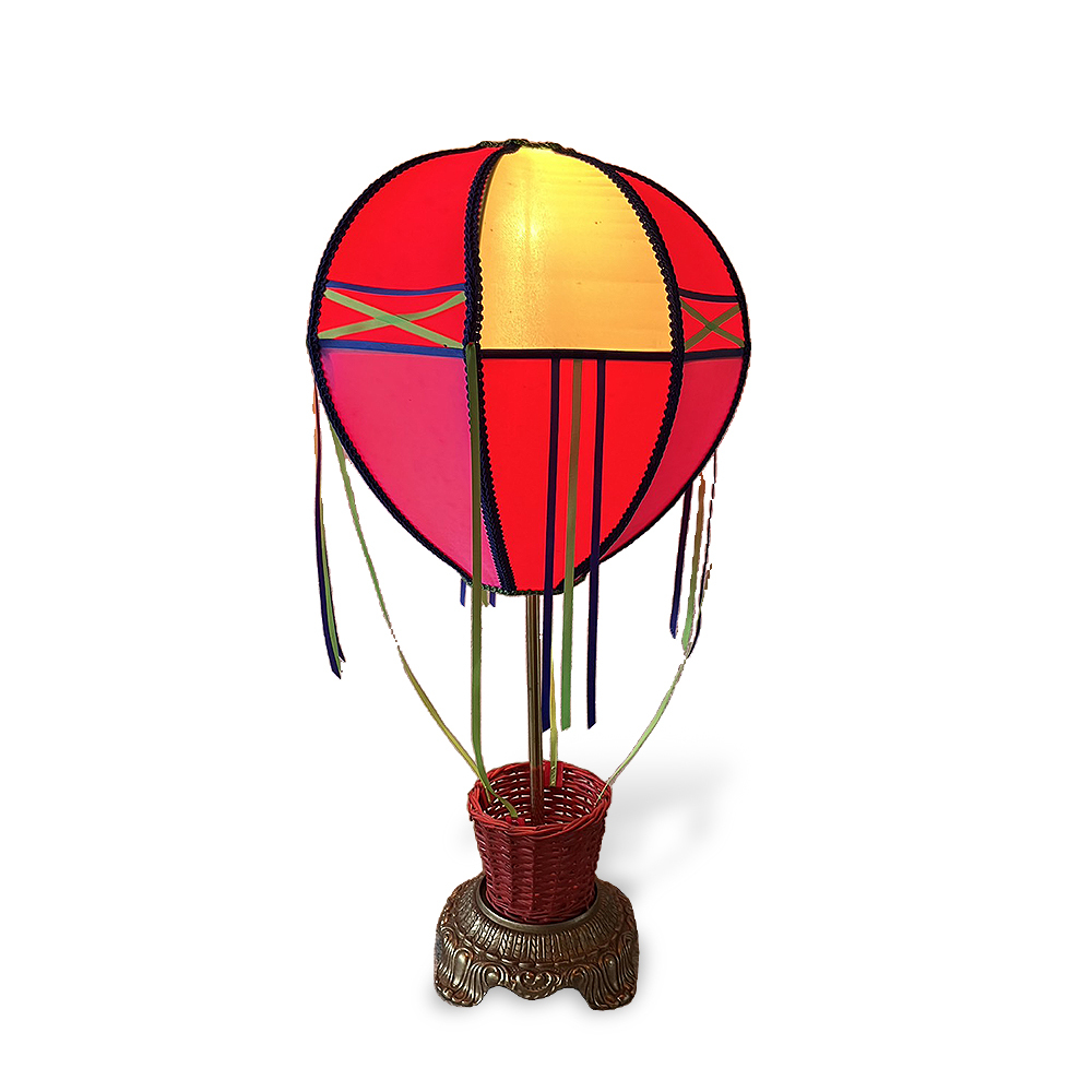 【ヴィンテージ 気球デザイン レトロランプ オルゴール付】検：昭和レトロビンテージインテリア間接照明テーブルライト