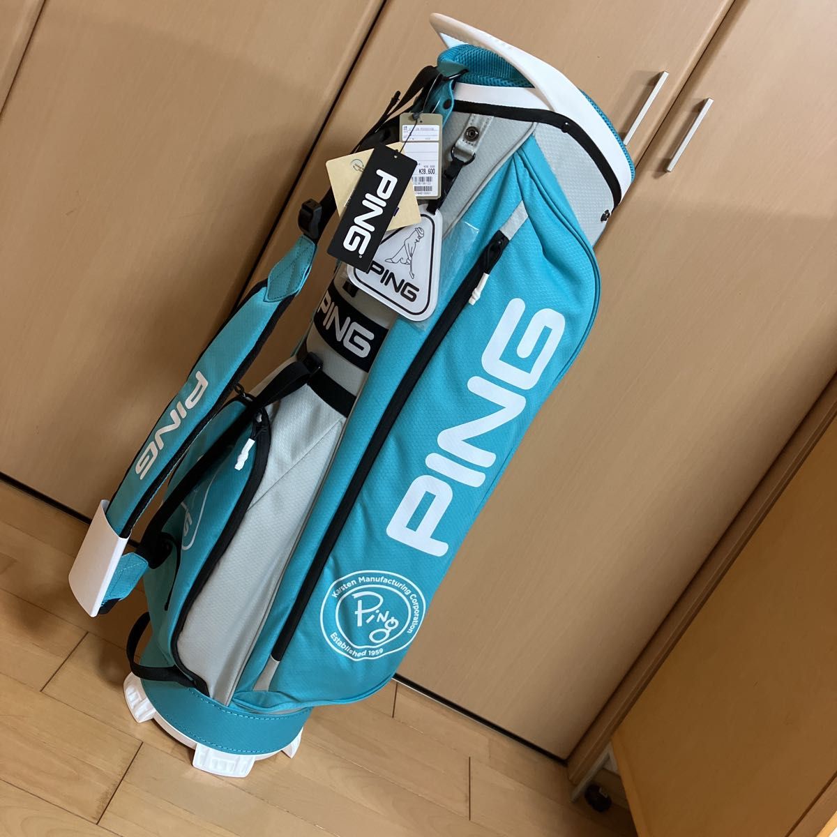 新品未使用】PING ピン キャディバッグ 軽量 ブルー×シルバー|PayPay