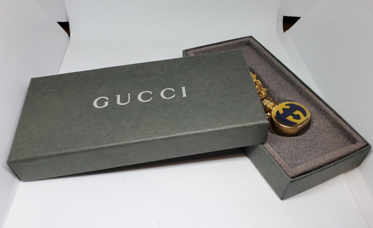 【超レア廃盤美品】OLD GUCCI  香水ケース ロング ネックレス