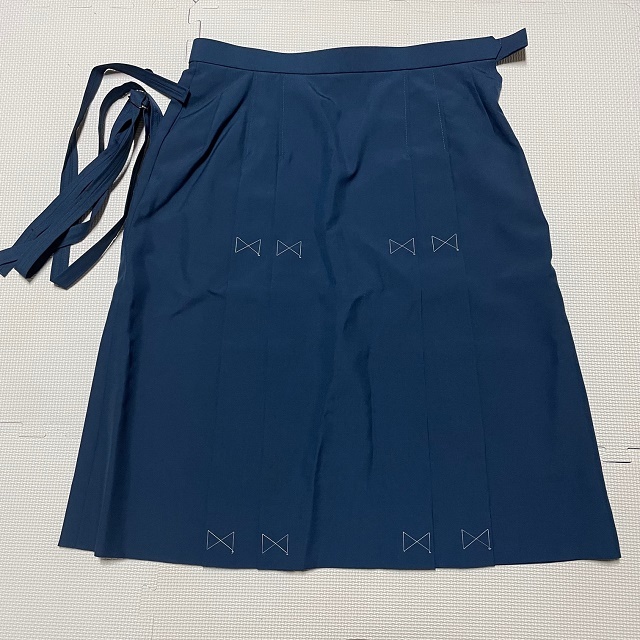 女子学生服 サマースカート ハコヒダ Ｗ７８ Ｌ６３ 夏スカート 吊り紐付き 大きめサイズ スクールスカート 中学 ＢＯＸプリーツ