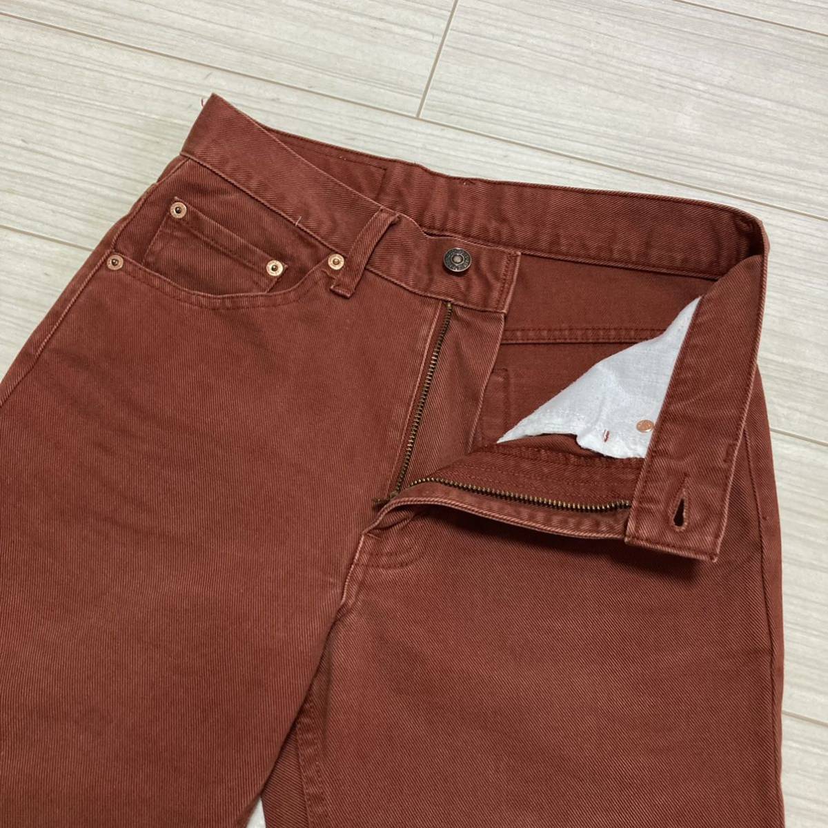 90s■Levis リーバイス■517 ブーツカット フレアー カラー デニム 28 赤茶 ラディッシュブラウン 98年製 Vintage オールド ツイルジーンズ 90s■Levis リーバイス■517 ブーツカット フレアー カラー デニム 28 赤茶 ラディッシュブラウン 98年製 Vintage オールド ツイルジーンズ