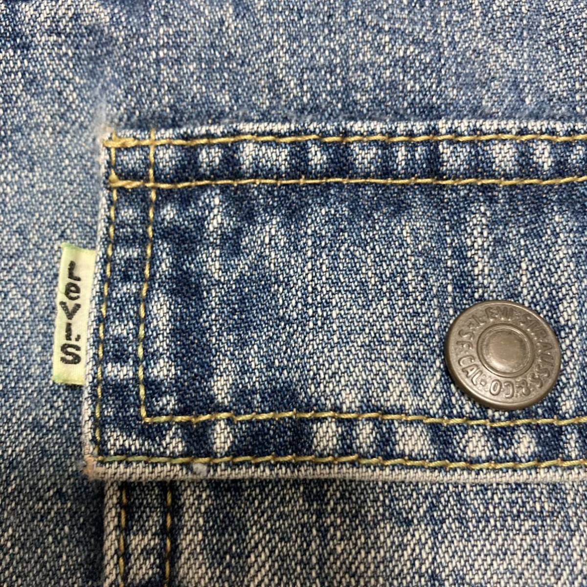 90s■Levi'sリーバイス■ショートホーン 復刻 セカンド デニムジャケット M ブルー トラッカージャケット ヴィンテージ オールド 男女兼用_画像9