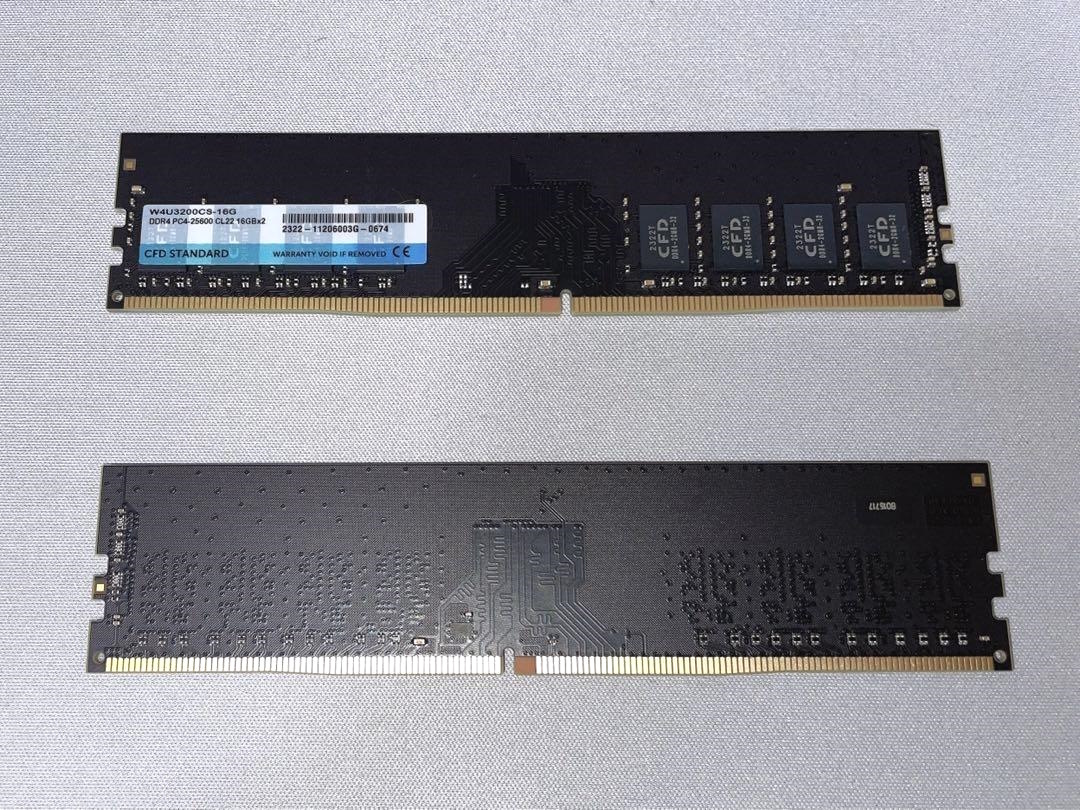 [使用30日/送料込]【計32GB】【価格.comで現在1位】W4U3200CS-16G 16GB×2枚セット DDR4 PC4-25600 DDR4-3200 Native モジュール(CL22) CFD