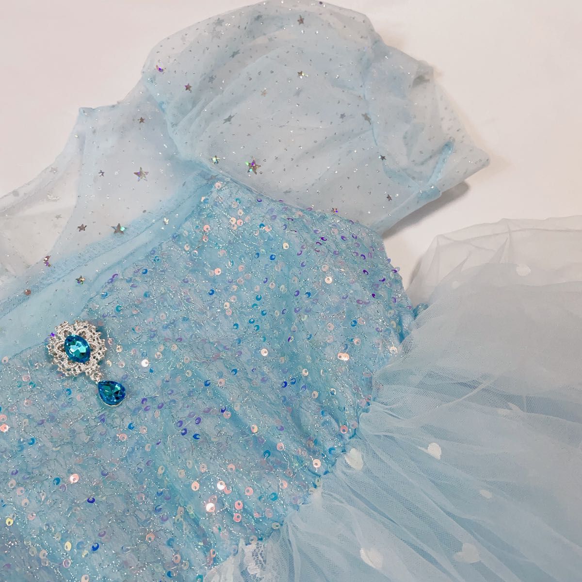 プリンセス ドレス 130 コスプレ ハロウィン 衣装 キラキラ 人気 かわいい アナ雪 エルサ風  発表会 ステージ衣装 レース