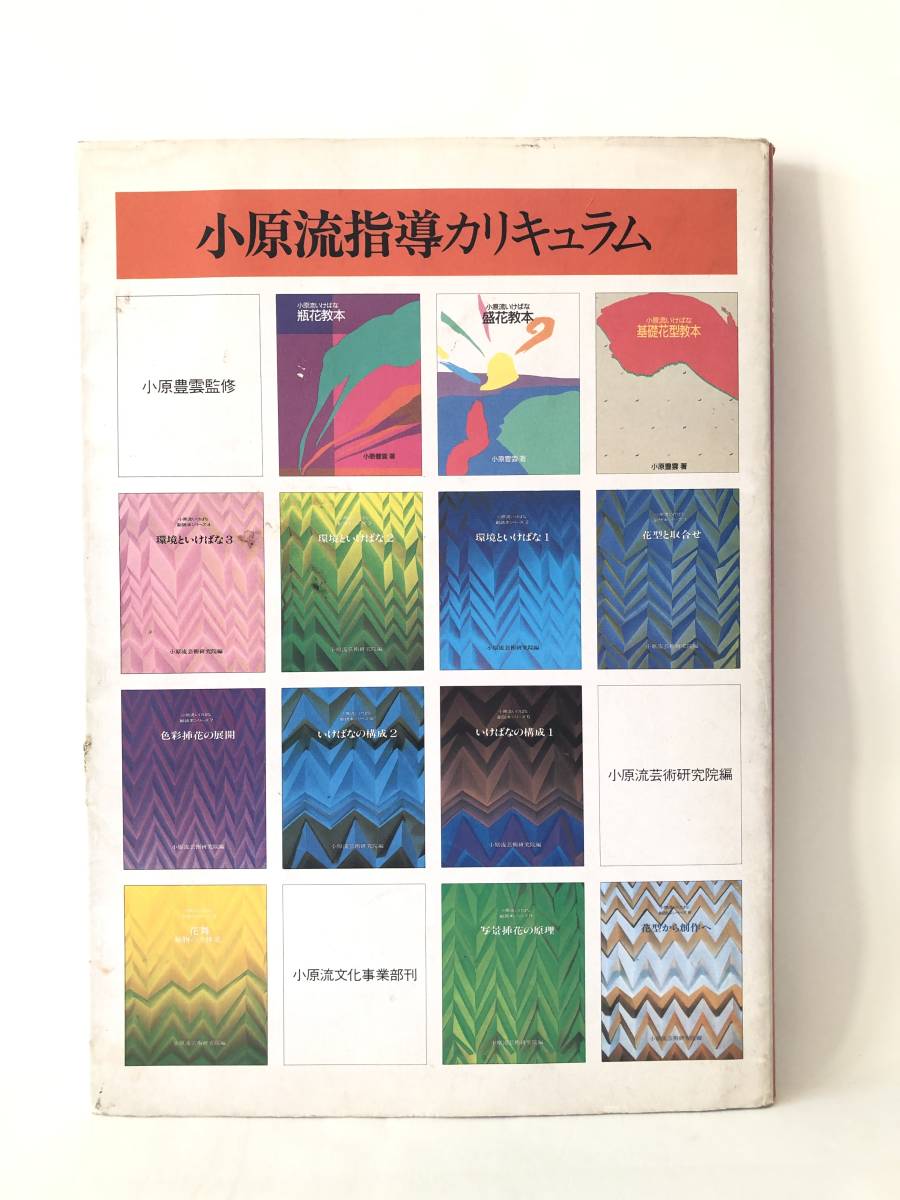 小原流指導カリキュラム 小原流芸術研究院編 小原流文化事業部刊 1987年発行 カバー付 入門～准教授96単位全解説 作品写真付 C15-01C_画像1