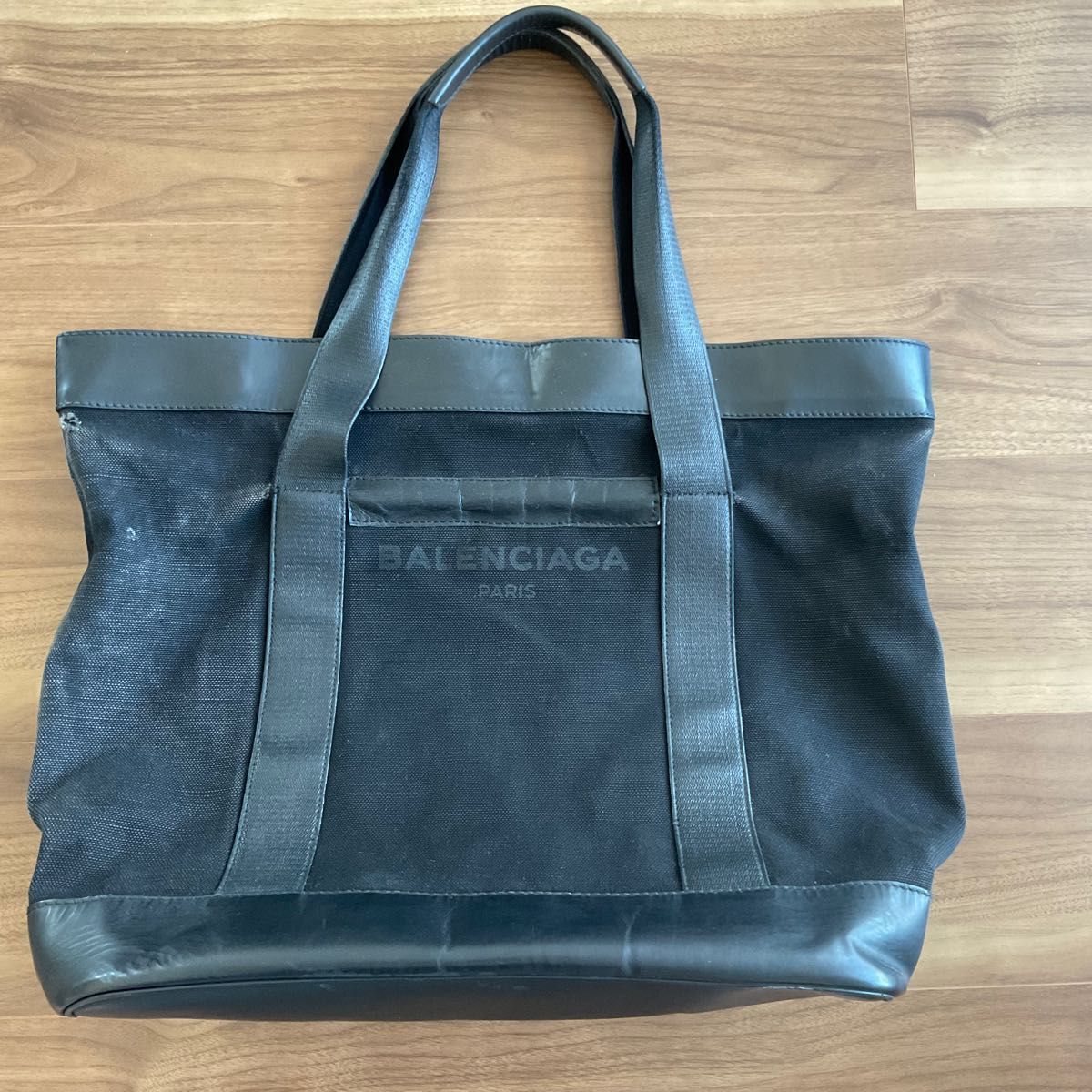 BALENCIAGA バレンシアガ  デニムキャンバス トートバッグ 黒