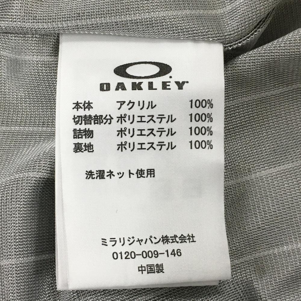 オークリー 中綿ニットジャケット 白 蓄熱裏地 前身頃中綿 異素材 メンズ L ゴルフウェア Oakley_画像6