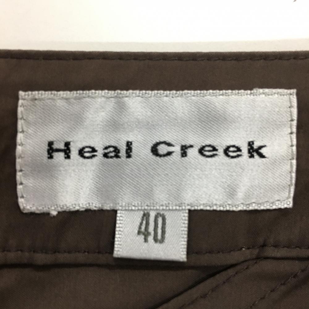 【美品】ヒールクリーク パンツ ブラウン 5ポケット レディース 40 ゴルフウェア Heal Creek_画像4