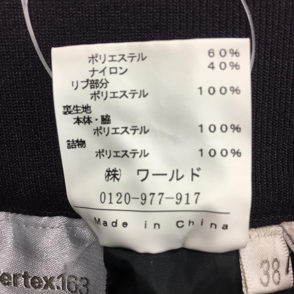 【美品】adabat アダバット 中綿パンツ ダークパープル系 サイドリブ ウエストゴム レディース 38(M) ゴルフウェア_画像5