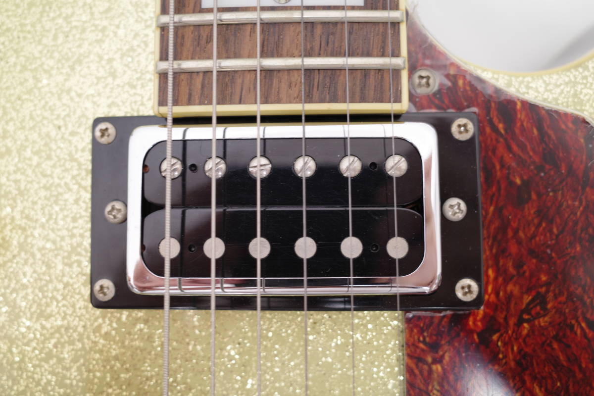 【美品】Italia Guitars イタリアギターズ Torino トリノ セミアコ エレキギター ゴールドラメの画像8