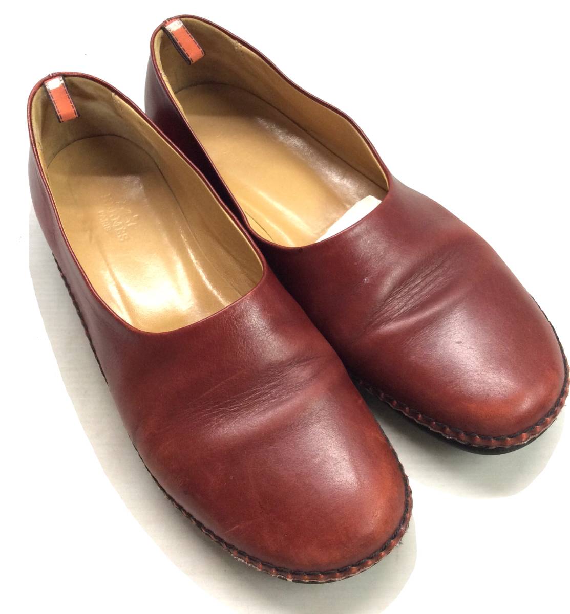 HERMES エルメス レザーシューズ パンプス 靴 赤系 ITALY製 レディース 38 (ma)_画像2