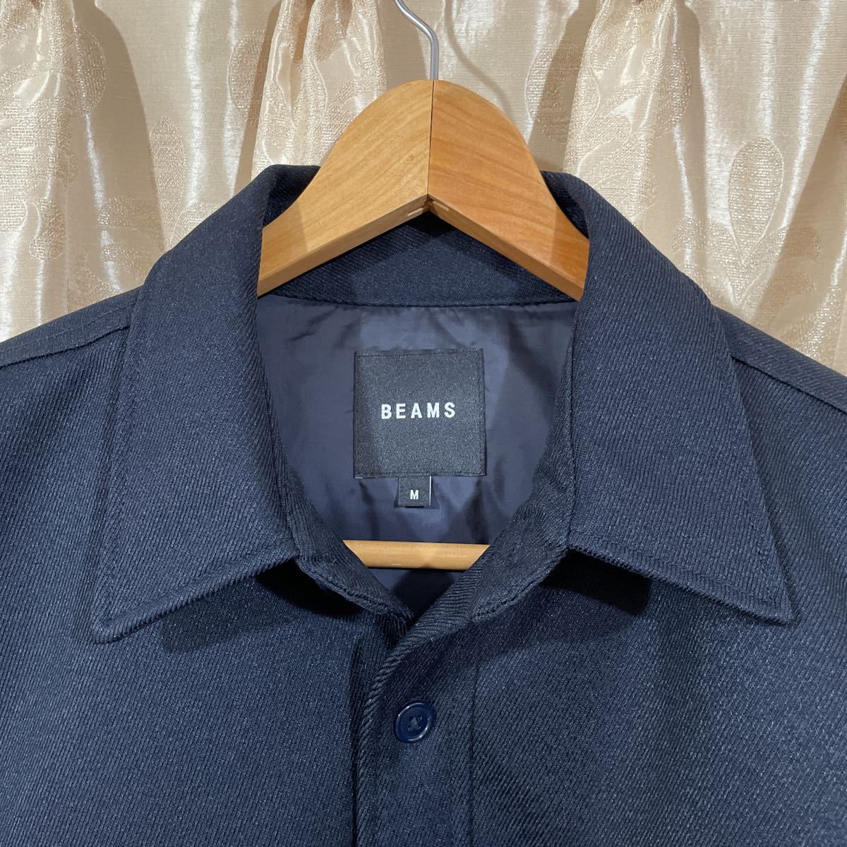 BEAMS ビームス CPOダウンシャツジャケットサイズM ネイビー ALLIED HyperDRY 750FPフィルパワー 品番21F-BM049_画像3
