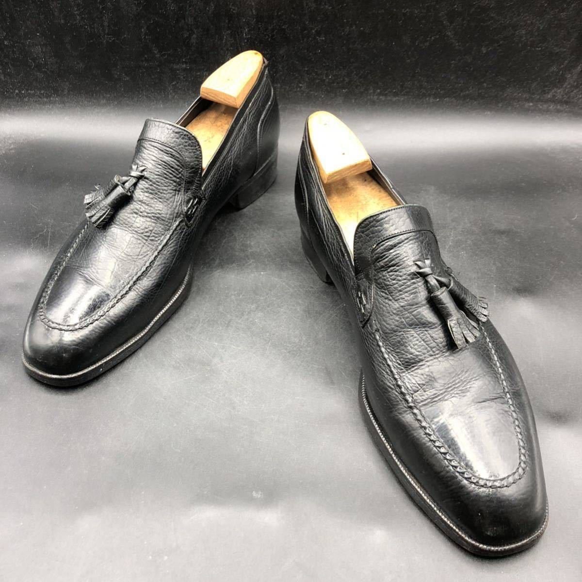 M1272 上位モデル FLORSHEIM フローシャイム ロイヤル インペリアル レザー タッセル ローファー 10 C 28.0cm相当 ブラック スリッポン_画像3