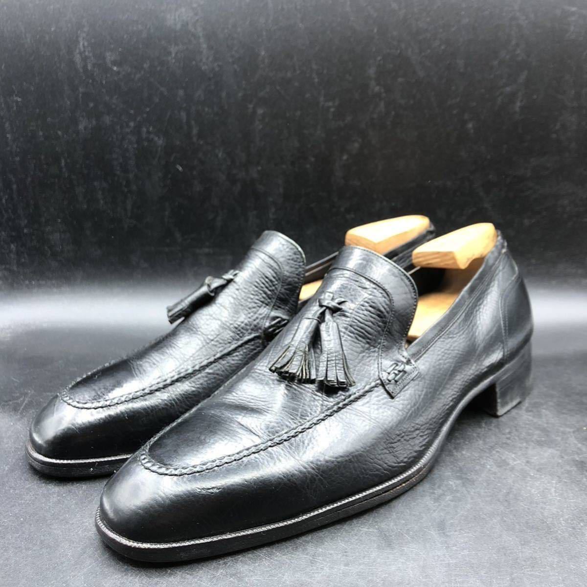 M1272 上位モデル FLORSHEIM フローシャイム ロイヤル インペリアル レザー タッセル ローファー 10 C 28.0cm相当 ブラック スリッポン_画像1